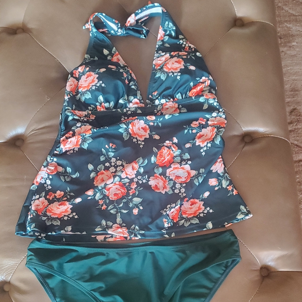Womens Hunter Green Tikini Set Size M